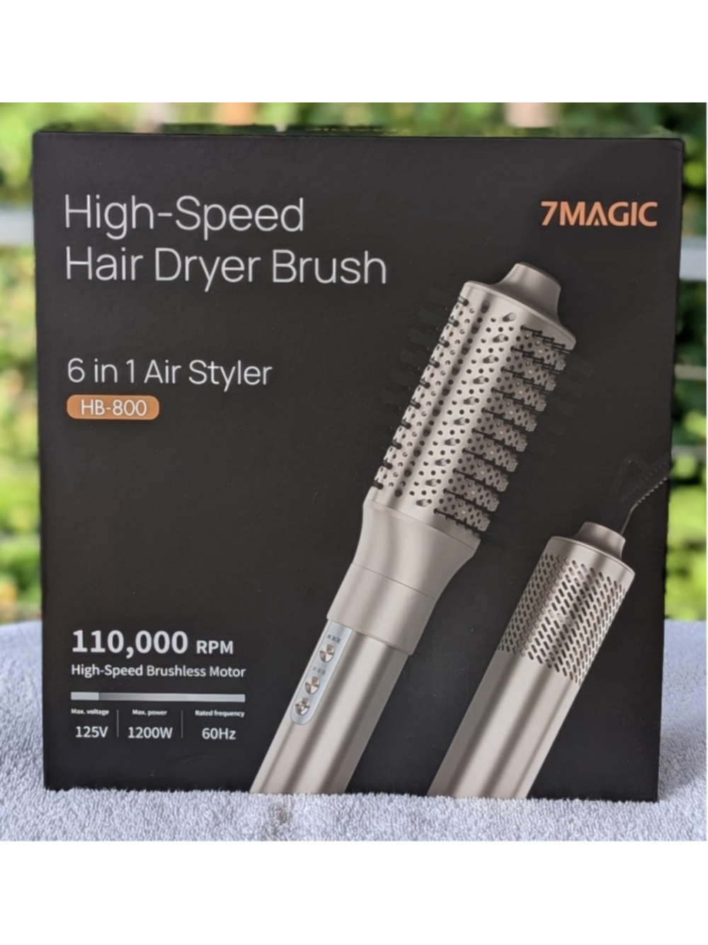 7MAGIC Women's 6-in-1 High-Speed Hair Dryer Brush, One Size, Beige